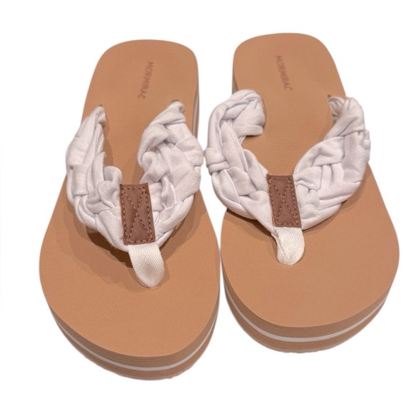 Mormirac Womens Braid Comfortable Arch Support Flip Flops Soft Size 8 New - Picture 2 of 4